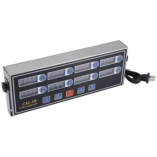 Cal-8b Portable Calculagraph, 8-kanals digital timer, Timing för matlagning i köket LCD-skärm Klockan skakar påminnelse
