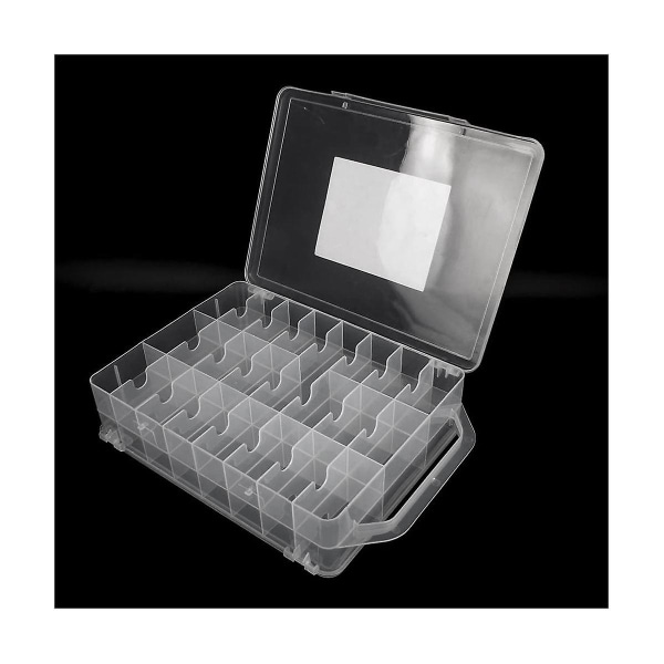 46 Grids Sy Organizer, Dobbeltsidig Trådboks Oppbevaring, Portable Clear Plastic Organizer Box (klar)
