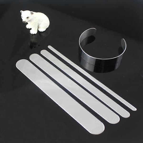DIY sølvarmbånd formingsform for armbåndproduksjon 8 stk rustfritt stål [DB]