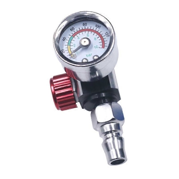 Y9RE 1/4 Sprutpistol - Tryckregulator med Mätare Lätt att Installera för Luftverktyg db Red