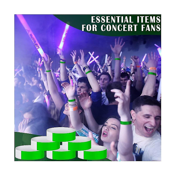 600 st vattentäta armband för evenemang, konserter, fester [db] Green