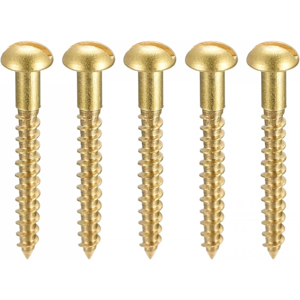 Puuruuvit M2.5 X 20mm Uritettu Pyöreäkantainen Messinkinen Itsekierteittävät Ruuvit 100 Kpl