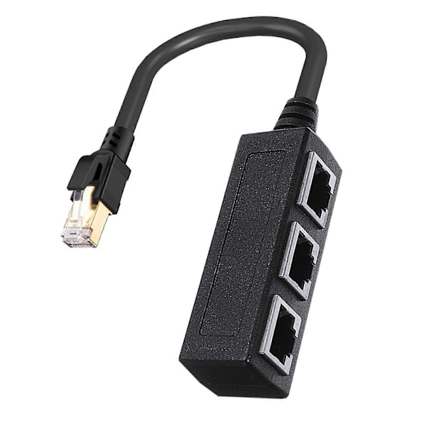 Cat8 Ethernet Splitter 40Gbps Høj Hastighed 2000Mhz RJ45 1 Han til 3 Hun LAN Adapter Kabel til Cat5 Cat5e Cat6 Cat7 [DB] 2