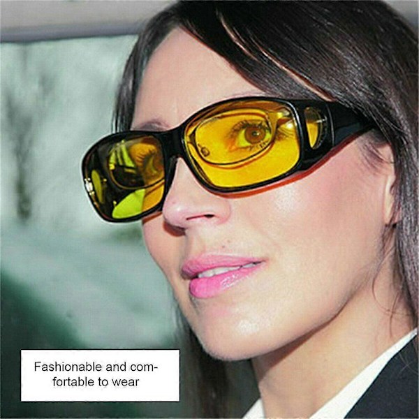 Multifunktionella Nattkörningsglasögon för Män och Kvinnor Anti-Bländande Synlins Solglasögon db Yellow