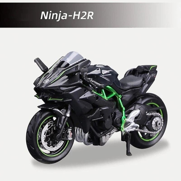 Maisto 1/12 Kawasaki H2r Ninja -kokoonpantu moottoripyörän pienoismalli, leluajoneuvo, kokoelma, iskunvaimennin, maastoauto, lelu Db Diavel