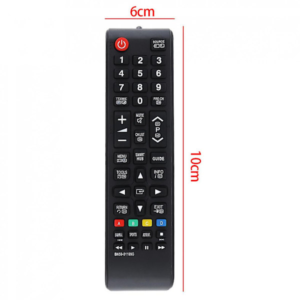 Bn59-01199g Trådlös TV-fjärrkontrollersättning för Bn5901199g / Bn59-01199g Smart TV {DB} Black