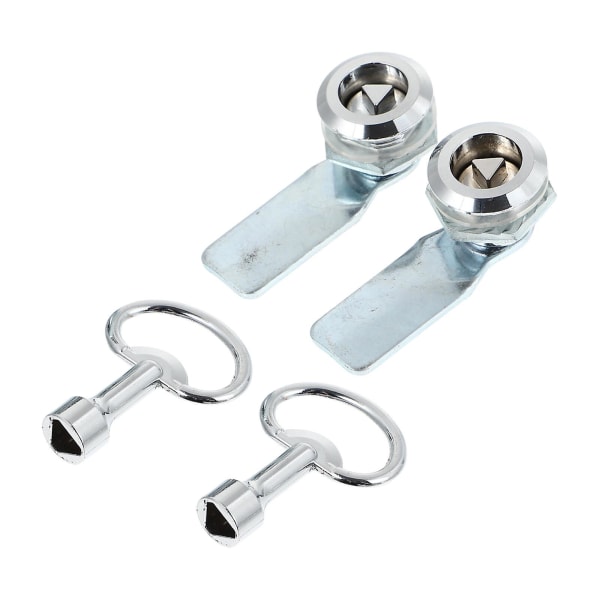 2 set triangulära lås för elskåp, kreativa lås för elskåp, lås för elskåp [DB] Silver 7.00X2.20X2.20CM