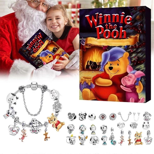 Disney Søt Armbåndsanheng Tilbehør Ny Jul Adventskalender 24 Nedtelling Gaveboks Stitch Mickey Mouse Anime Barn Gave db E