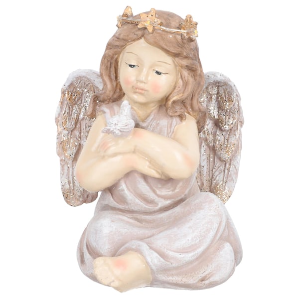 Nydelig harpiks englepynt Dekorativt skrivebordskunstverk Little Angel Ornament
