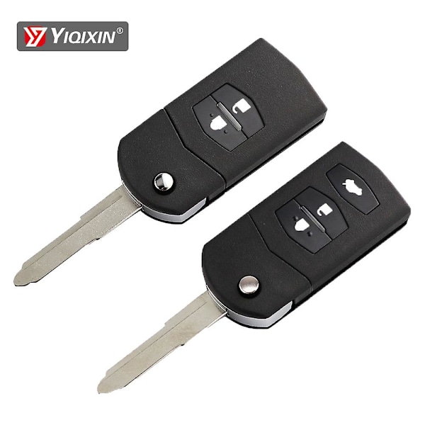 Kaukosäätimen avaimen kuori Mazdalle 2 3 5 6 Series M6 MX5 CX5 CX7 CX9 RX8 2005 2006 2007 2008 2009 2010 2011 2015 Leikkaamaton terä [DB] Only Key Blade