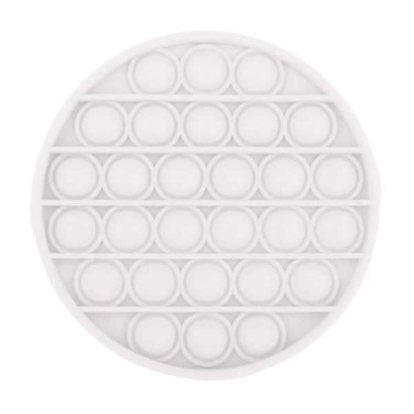 Bubbla Popping Push Press Fidget Sensorisk Leksak Stressavlastare Olika Färger Rund Vit [DB]
