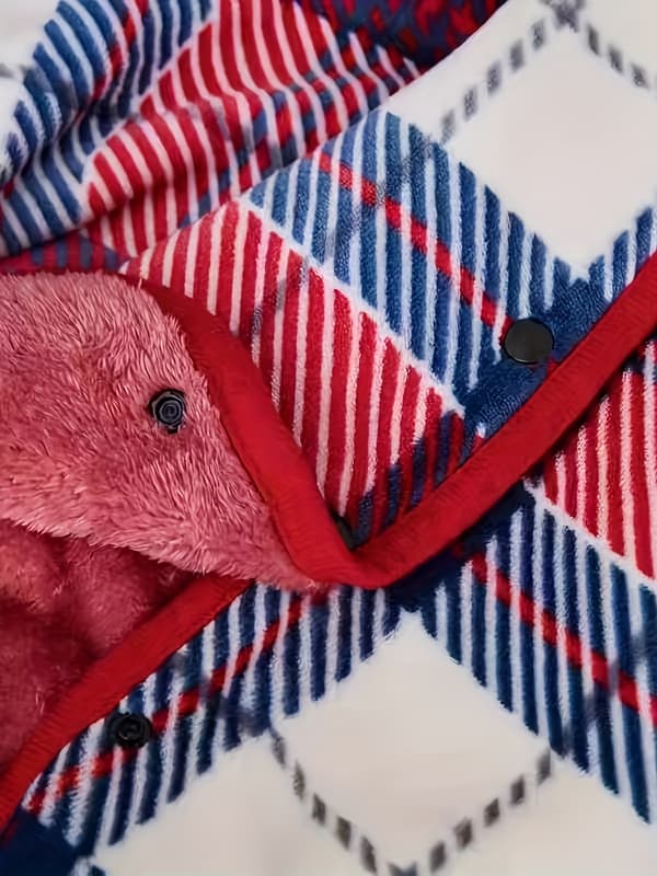 Shawls, kapper, tæpper fortykket efterår og vinter varme, airconditionerede tæpper lur, spænde tæppe, egnet til S til L segment af t [DB] Navy Blue One-size