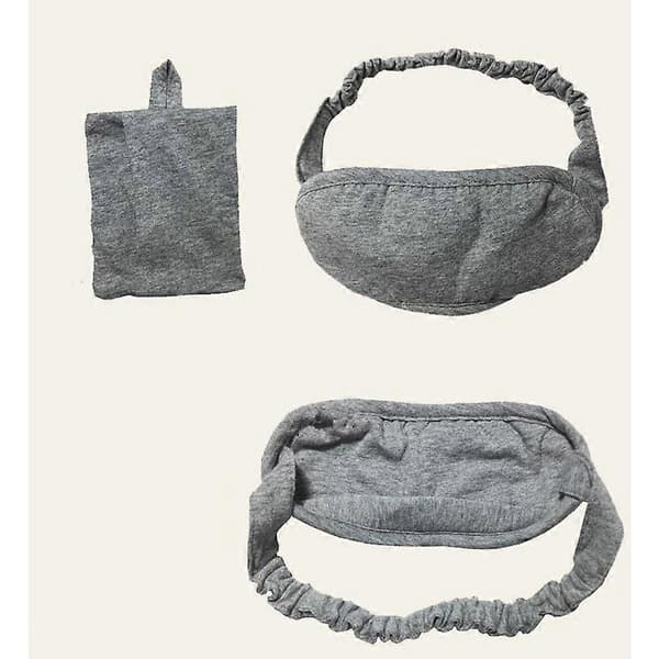 Grå øyemaske soveplaster for reise 1 stk bomull fortykket bind for øynene [DB]