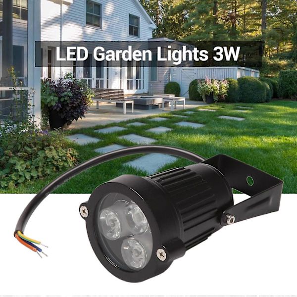 4 kpl Led-puutarhavalot 3w 220v Ulkovalo Spotti IP65 Vedenkestävä Puutarhan Maisemointi Koristeellinen L [Db]
