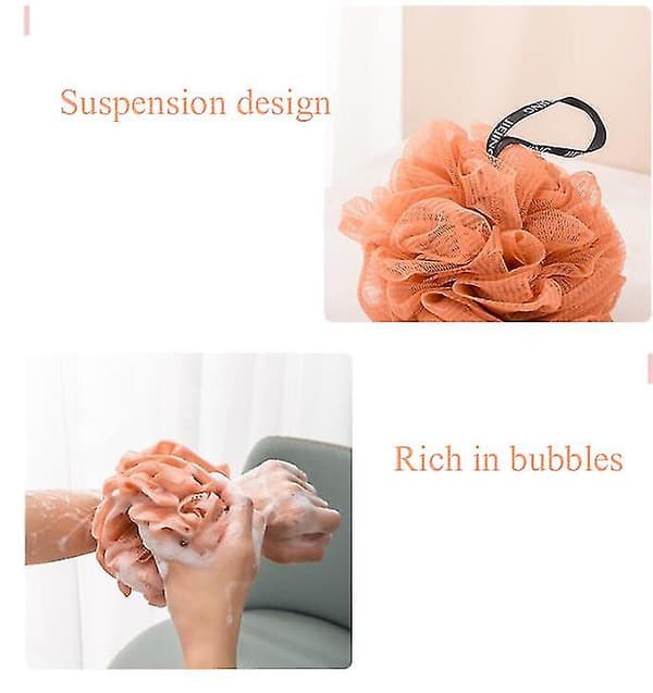 4-pack badsvamp duschloofah-boll nätpuffar 60g[DB]