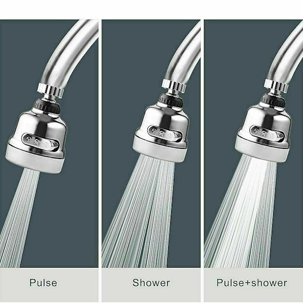 3-Modes Vandbesparende Aerator Haneforstærker 360 Grader Roterende Hane Dysespids [DB]