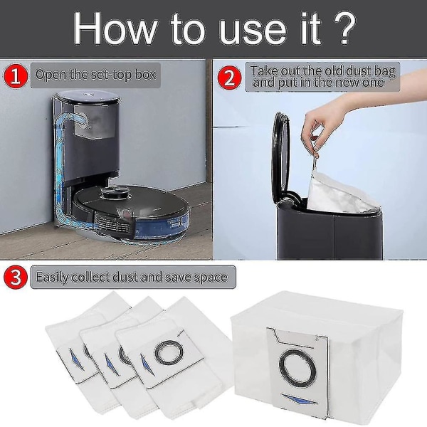 Ersättningsdelar Dammsugarpåsar För Ecovacs Deebot X1 Omni/turbo_ [DB]