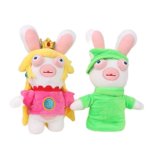 DB 30cm Rabbids Kingdom Battle Plyschleksak Spelkaraktär Rabbid Peach Luigi Mjuk Plyschdocka För Barn Flickor Pojkar Fan Hög Kvalitet Pink