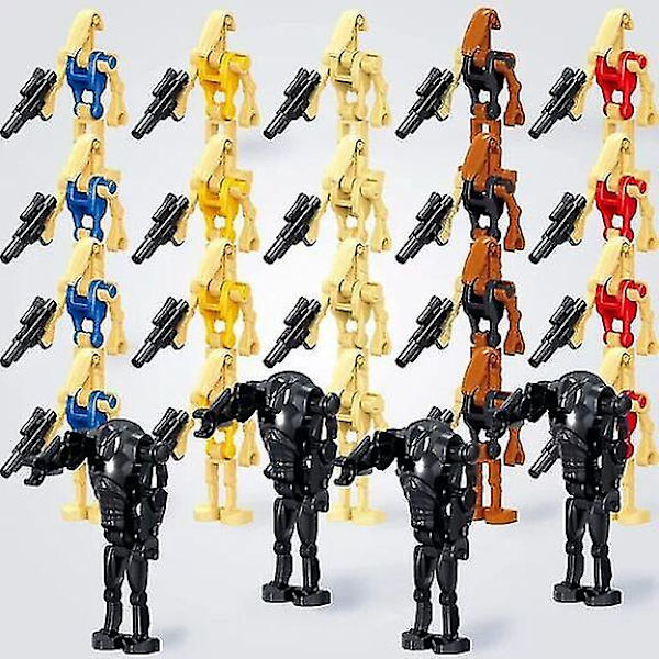 Star Wars Battle Droids Byggklossar Set Mini Actionfigurer Dockor Minifigurer Leksaker Skrivbordsdekoration För Fans Db 24Pieces