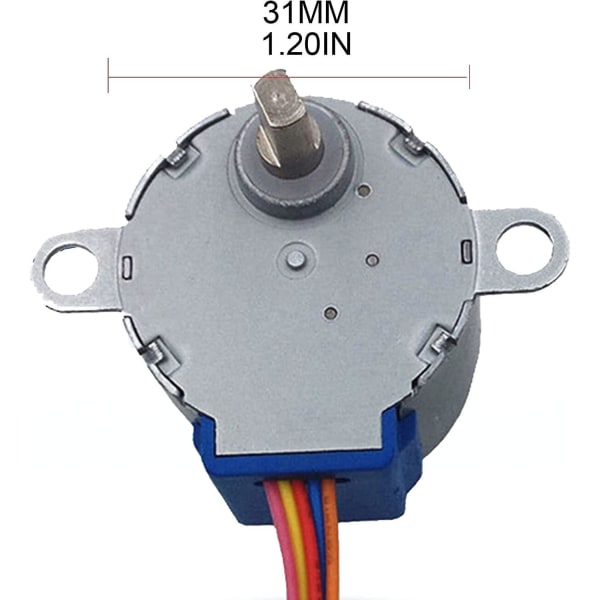 Mikrostegsmotor, 4-fas 5-tråds DC-mikrostegsmotor 24byj48 Växellåda Stegmotorsbyte Liten storlek och högt vridmoment