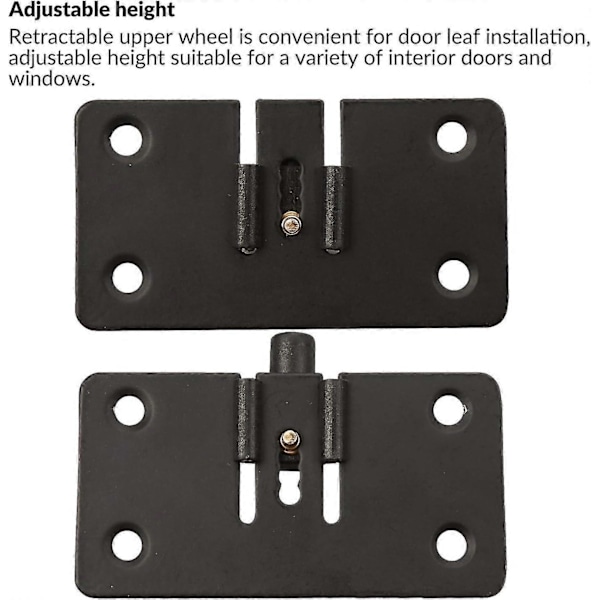 Sæt med 2 skydedørsruller, skydeskabsdør, skydehjul 30 mm lydløs nylon skydeskabshjul til skab garderobe [DB]