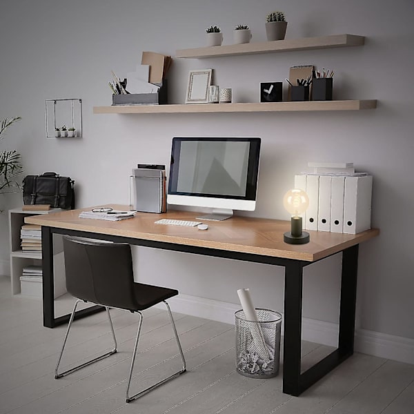 Bordslampa - Sänglampa - Design och funktionell - 1 X E27 Max. 10 W med kabelbrytare Svart 100 X 90 Mm