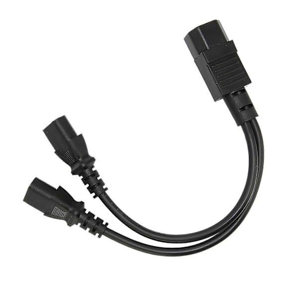 IEC320 C14 til 2 X C13 Hun Y Splitter Strømkabler 1 ind 2 ud 2500W 10A 250V Strømforlængerkabel kompatibelt med LCD-skærme-YM [DB]