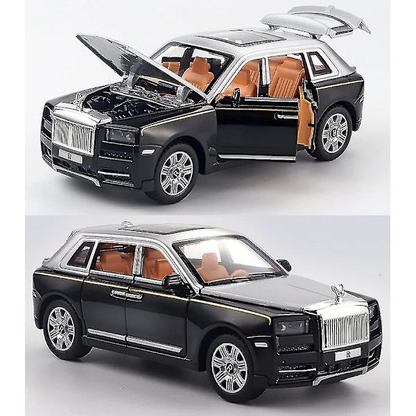 1/32 Rolls Royce Phantom Diecast Lekebil Miniatyrmodell Luksus Super Pull Back Lyd & Lys Dører Åpningsbar Samling Gave Barn Db Rolls-Royce Cullinan5