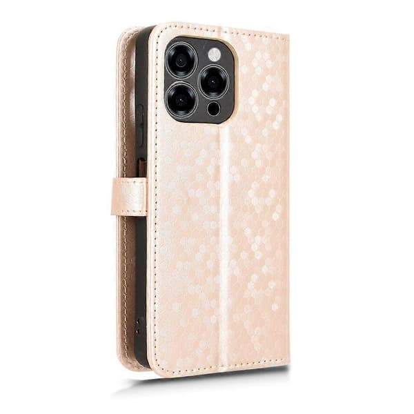 Honeycomb Dot Textur Läder Telefonfodral För Doogee Note 58 / Note 58 Pro [DB] Gold