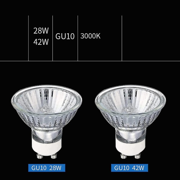 Gu10 35 Watt halogenreflektorlampa Varmvit Dimbar, Gu10 Halogen 35w Halogenlampor, Gu10 Dimbar Varmvit [DB] 3 pcs 230V-50W