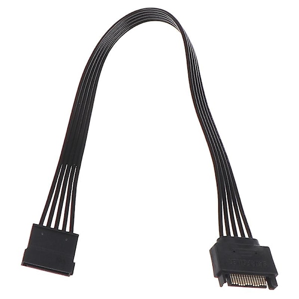 30CM SATA 15pin han til hun strømkabel hdd ssd strømforsyningskabel HFMQV [db] One Size