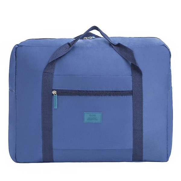 Reise Vanntett Nylon Sammenleggbar Reiseoppbevaringsveske Reiseoppbevaringsveske Jacquard Bag Klær Organizer Bag DB Navy Blue