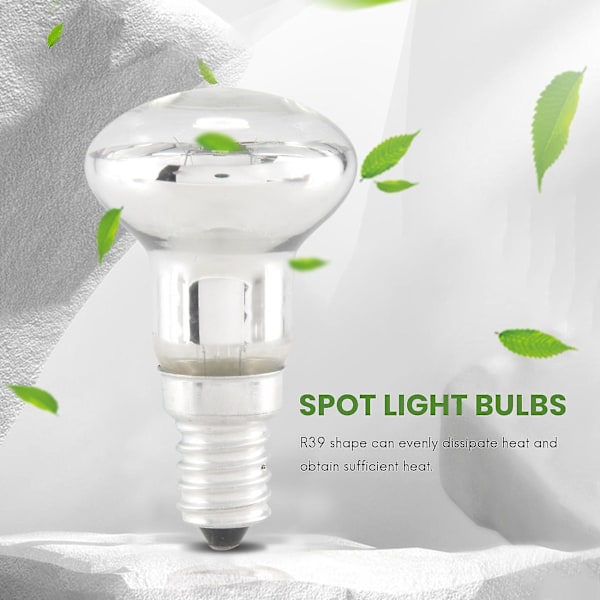 Korvaava E14 R39 30W kierrekantainen hehkulamppu kirkas heijastin spottivalo laavalamppuun [db] Transparent 3pcs