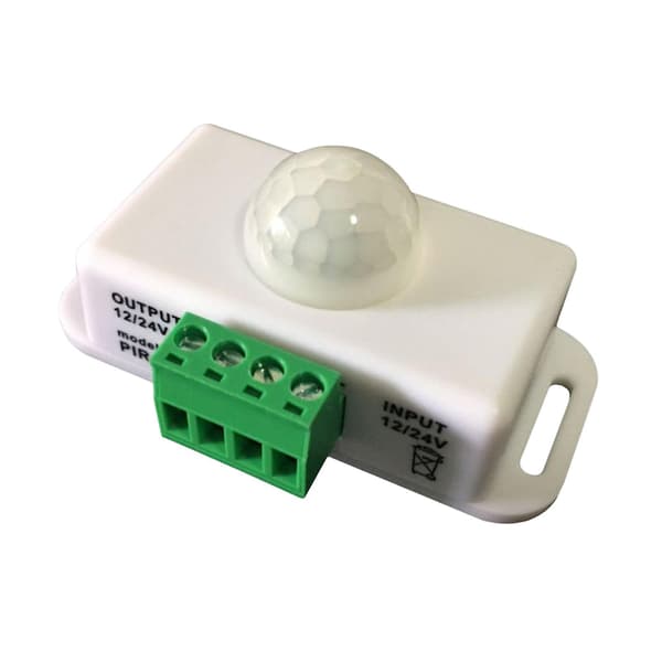 Db Dc 12v/24v Kropp Infrarød Pir Bevegelsessensor Bryter Led Lys 8m White