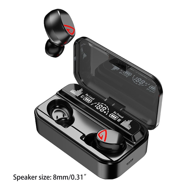 Bluetooth-kompatibel 5.2-hodetelefon In-ear-sportshodetelefoner Stereolydhodesett 2000 mah Lading for deksel Lavt strømforbruk