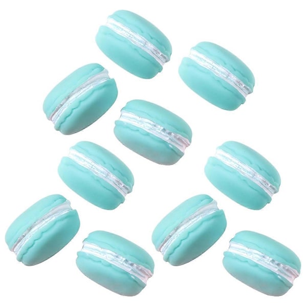Simulerings Macaron Tårta Artificiell Harts Mat Leksaker 10 Stk Falsk Matmodell [DB] Blue