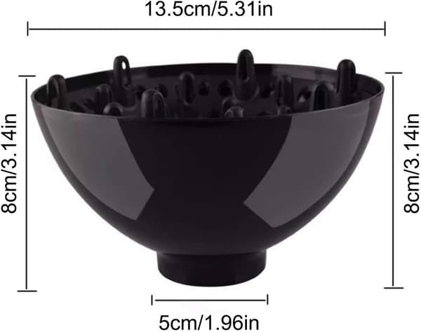 Krøllete hårføner-diffuserfeste, passer til hårfønere med 1,4–2,6 tommer diameter, diffuser-tilbehør for salong, frisørsalong, studenthybel og ho[DB]