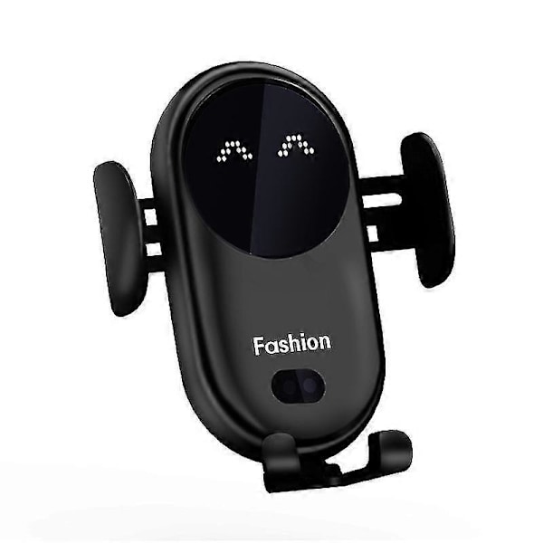 Smart Car Trådløs Oplader Mobiltelefonholder Automatisk Sensor Bilholder [DB] Black