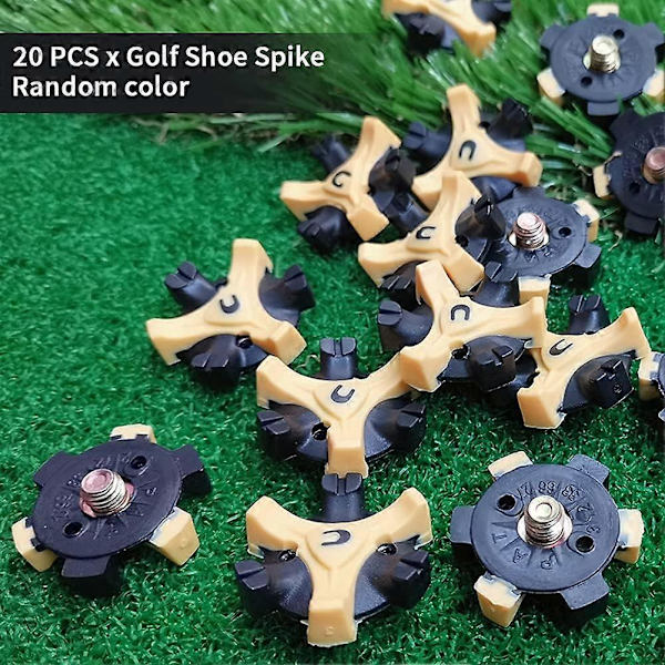 20 kpl Vaihtometalliset Golfkenkien Piikit - Sopii Tavallisiin Golfkenkiin {db}