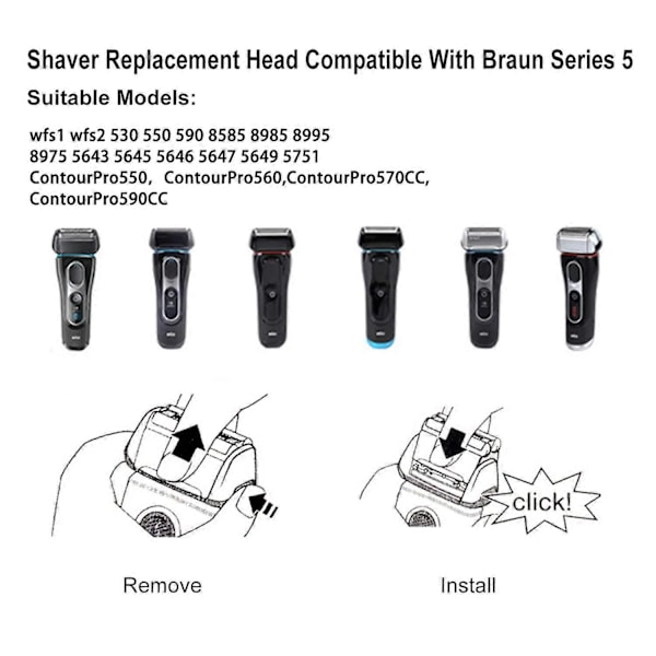 51B Parranverkko Braun 8000 Series 5 ContourPro 360 Complet, Activator Fit WaterFlex WF1s WF2s 5760 5758 5751 5647 550 570cc [db]