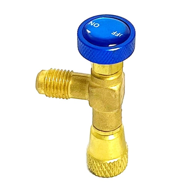 2 Pack Air Conditioning Refrigeration Safety Valve R410a R22 1/4inch Fill Safety Liquid Adapter Han
