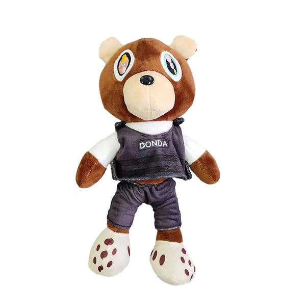 Kanye Teddy Bear Plysjdukke West Graduation Teddy Bear Collection Myk Utstoppet Dyr Dukke Plysjleker Fans Gaveleke[DB] B