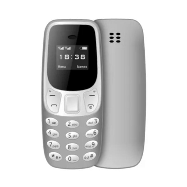 Rød BM10 Mini Dual SIM Mobiltelefon Bluetooth Dialer GSM 2G MP3 Stemmeendrer db Gray