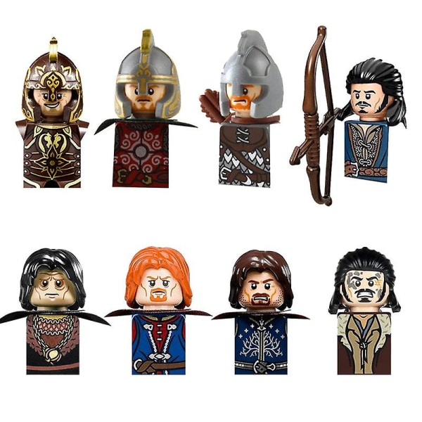 Nye middelalderlige dværgorktroldhobbitede figurer tilbehør modelbyggeklodser lotr mursten legetøj til børns gaver Db Set 06