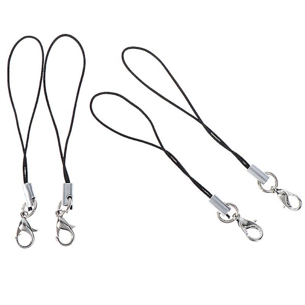 10 st Lanyard Nyckelring för USB-minne Rem Snöre Svart [Db] One Size