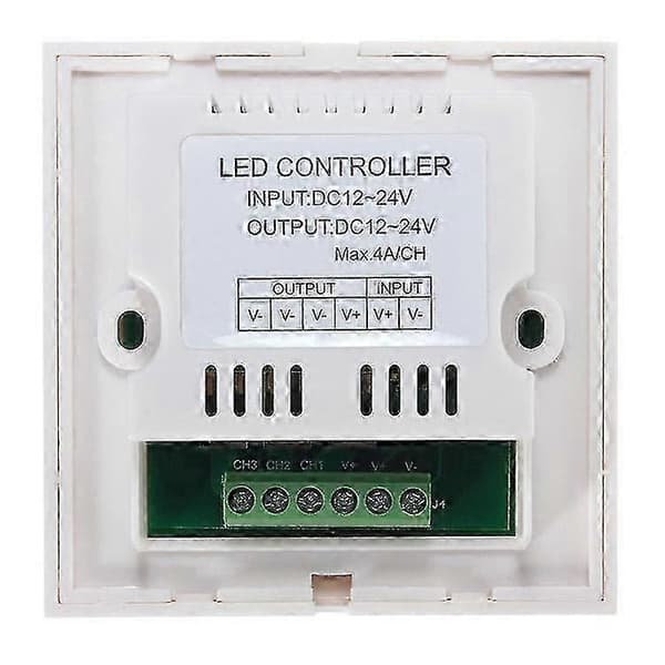DC 12-24V LED-pekkontrollpanel för vägg med dimmerbrytare för ljusjustering (färg: vit)[DB]