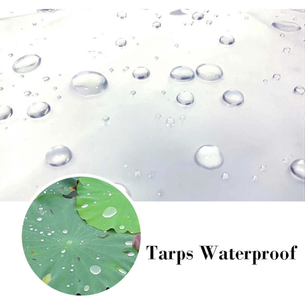 1x2m Transparent Vattentät Presenning med Öglor, Vattentät Presenning för Hönshus, Transparent Plast Utomhus Presenning [DB]