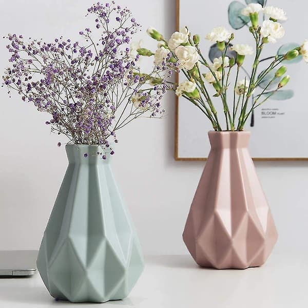 Blomvas i plast, blomkruka i keramikimitation, vas för blomsterarrangemang[DB]