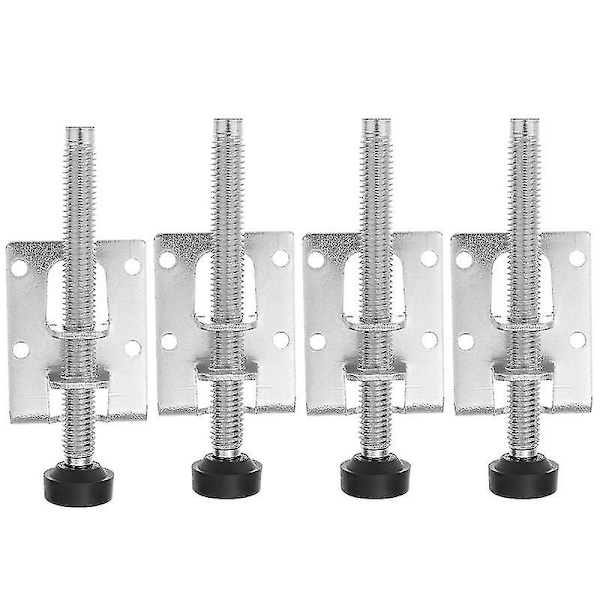 4 stk Justerbare Nivåføtter Heavy Duty Høydejusterer Møbel Nivåfot{DB} 6.5X4CM Silver