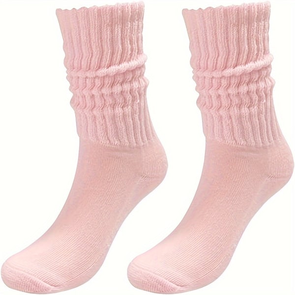 1/3 Par Pige Langt Efterår Og Vinter Strømper Strikket Strømper{db} 1 Pair Black